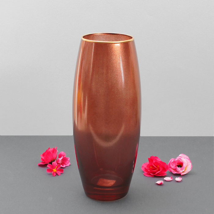 Ваза "Симфония" коричневый металлик