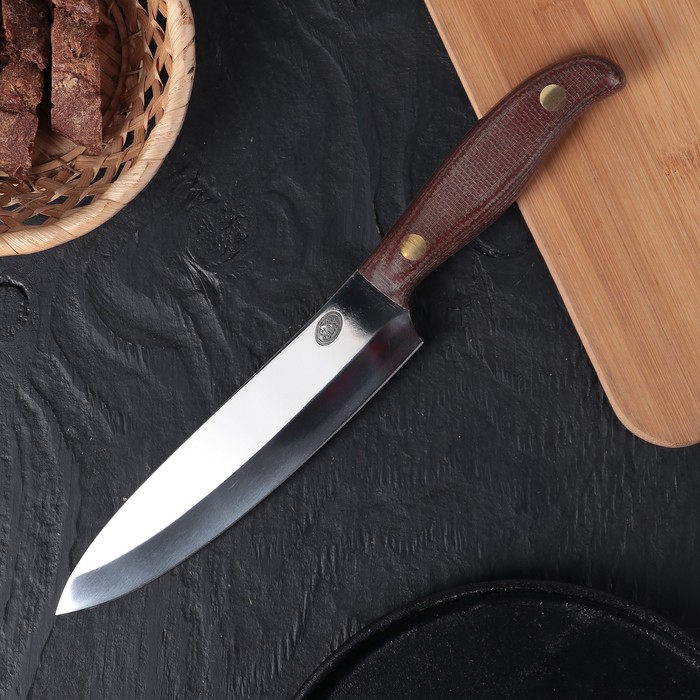 Нож кухонный большой, рукоять текстолит