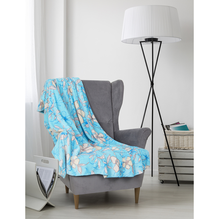 Плед "Цветок", велсофт, 150х200 см, 280 гр/м,100% полиэстер