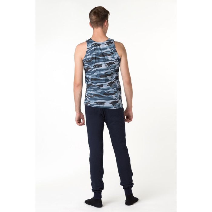 Кальсоны мужские, цвет синий, размер 54