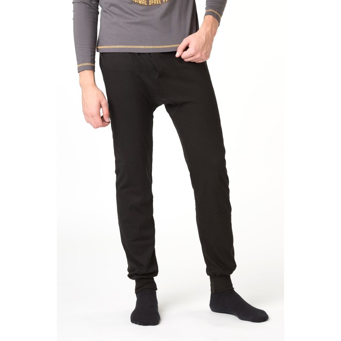 Кальсоны мужские, цвет чёрный, размер 50