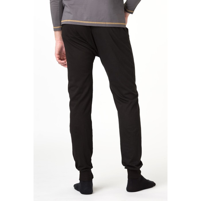 Кальсоны мужские, цвет чёрный, размер 52