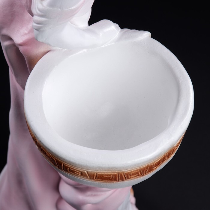 Фигурное кашпо "Девушка Дана", цвет бело-золотой микс 81см