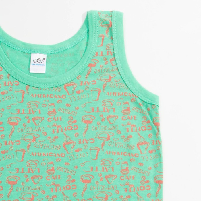 Трусы+майка для девочки, рост 116-122 см, цвет зелёный