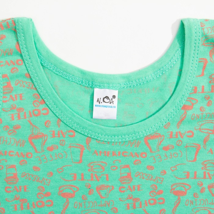 Трусы+майка для девочки, рост 128-134 см, цвет зелёный