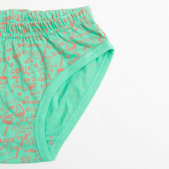 Трусы+майка для девочки, рост 128-134 см, цвет зелёный