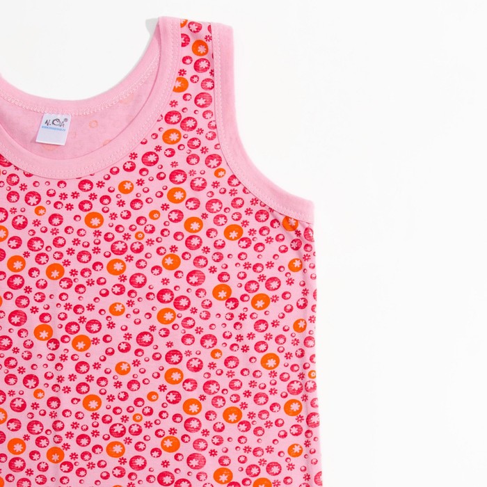 Трусы+майка для девочки, рост 110-116 см, цвет розовый