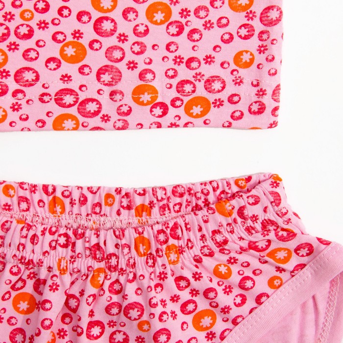 Трусы+майка для девочки, рост 110-116 см, цвет розовый