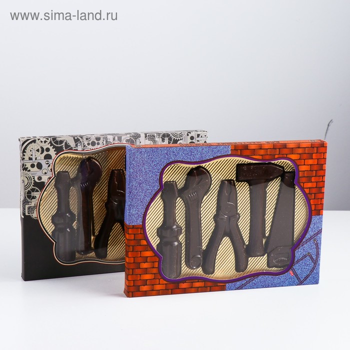 фото Подарочный набор фигур из тёмного шоколада "инструменты", 165 г золотое правило