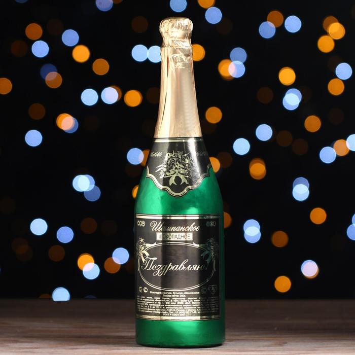 фото Фигура из тёмного шоколада "бутылка шампанское" в подарочной сумке, 360 г золотое правило