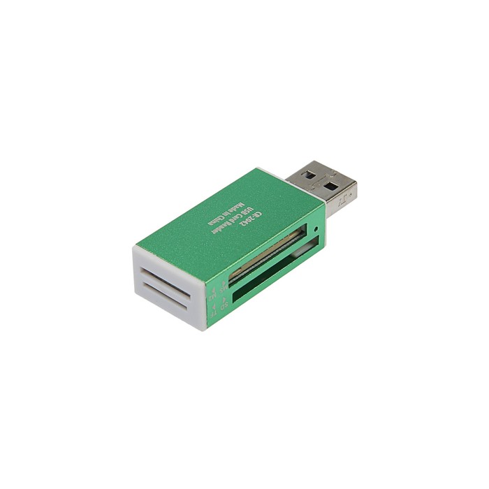 Картридер RITMIX CR-2042 green, SD/microSD/MS/M2