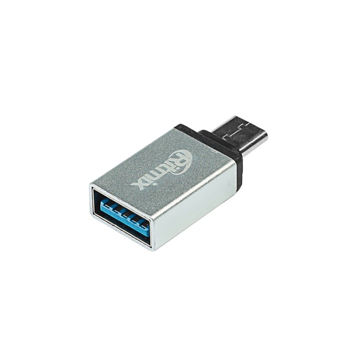 Адаптер RITMIX CR-3092 silver, USB Type-C - OTG, выход USB 3.0