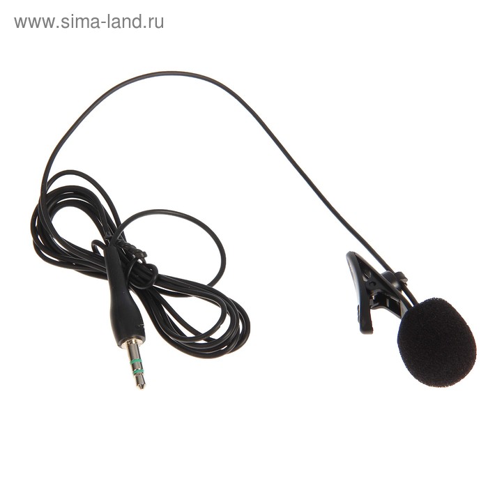 Микрофон Ritmix RCM-101, в комплекте держатель-клипса, разъем 3.5 мм, кабель 1.2 м