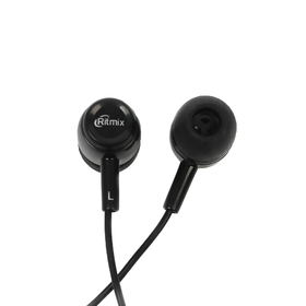 

Наушники Ritmix RH-020, вакуумные, 100 дБ, 32 Ом, 3.5 мм, 1.2 м, черные