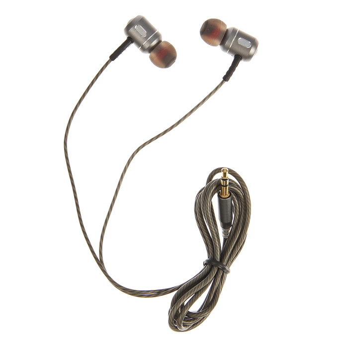 Наушники RITMIX RH-140 Space grey, Чувст: 92 дБ+/-3 дБ, Разъем: 3,5 мм,Кабель:1,2 м