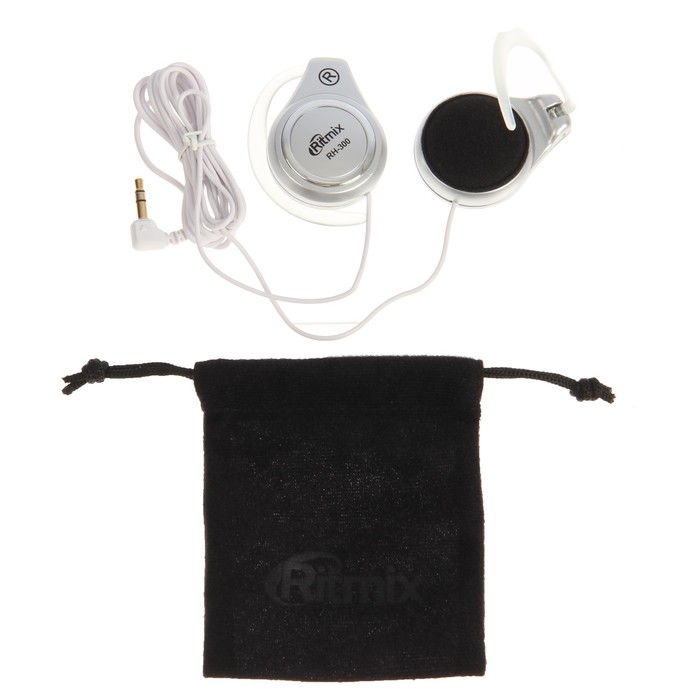 Наушники RITMIX RH-300 (Silver), Чувст: 115 дБ, Разъем: 3,5 мм,Кабель:0.8 м
