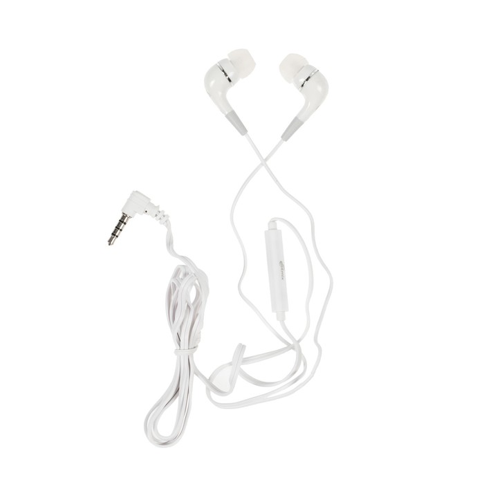 Гарнитура RITMIX RH-112M, 104 дБ+/-3 дБ, Jack 3.5 мм, кабель 1.2 м, микрофон, белая