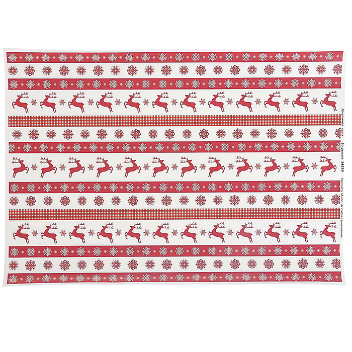 Декупажная карта "Орнамент с оленями" плотность  45г/м2  формат А4