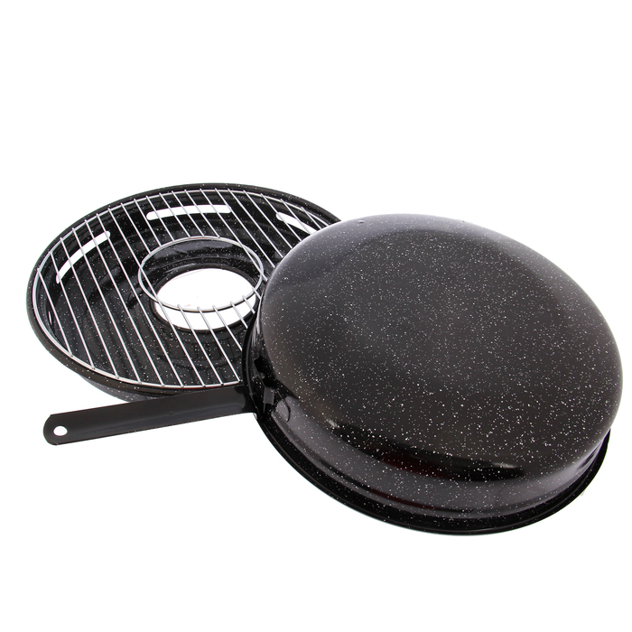 Сковорода 33 см "Гриль-газ", эмалированное покрытие