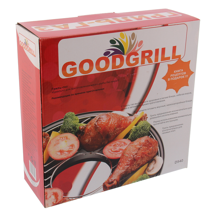 Сковорода 33 см "Гриль-газ", эмалированное покрытие