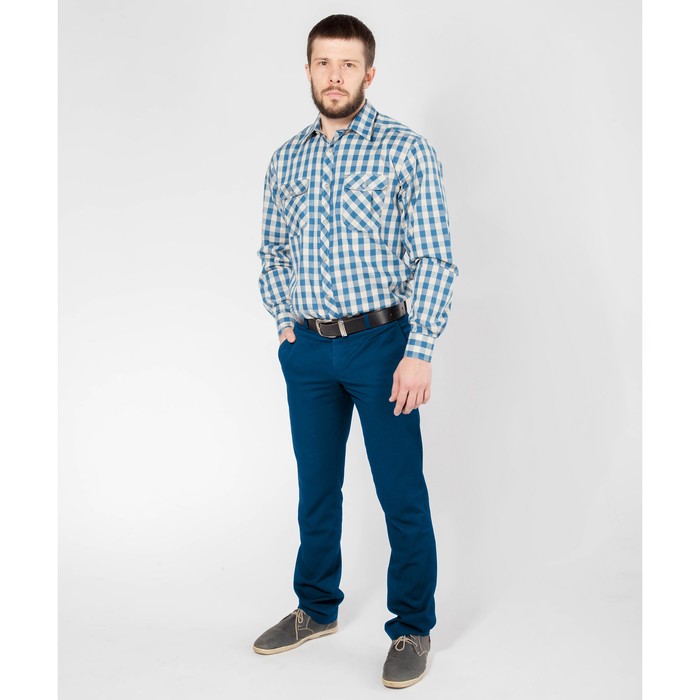 Сорочка классич. мужская, р. 48-50, об. шеи 45-46, рост 182-188, цвет синий