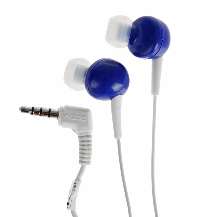 Гарнитура KOSS KEB6i B, 3 пары сменных амбушюров, провод 1.2, синяя