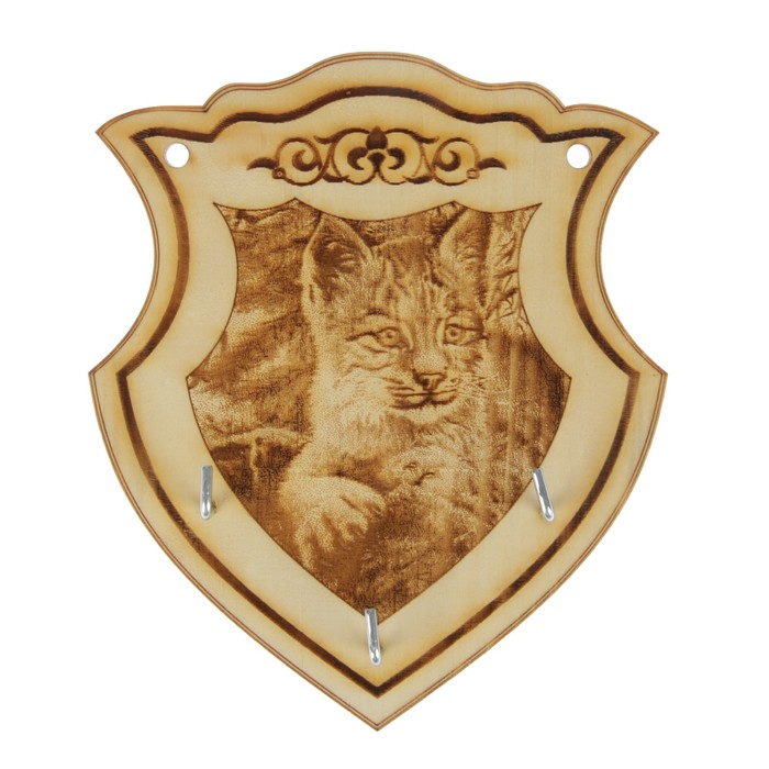 ключница "Рысь" малая, КЕДР, 15х13см