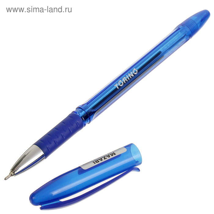 Ручка шариковая Mazari Torino, 0.7 мм, синяя, резиновый упор, на масляной основе ручка шариковая mazari torino 0 7 мм синяя резиновый упор на масляной основе