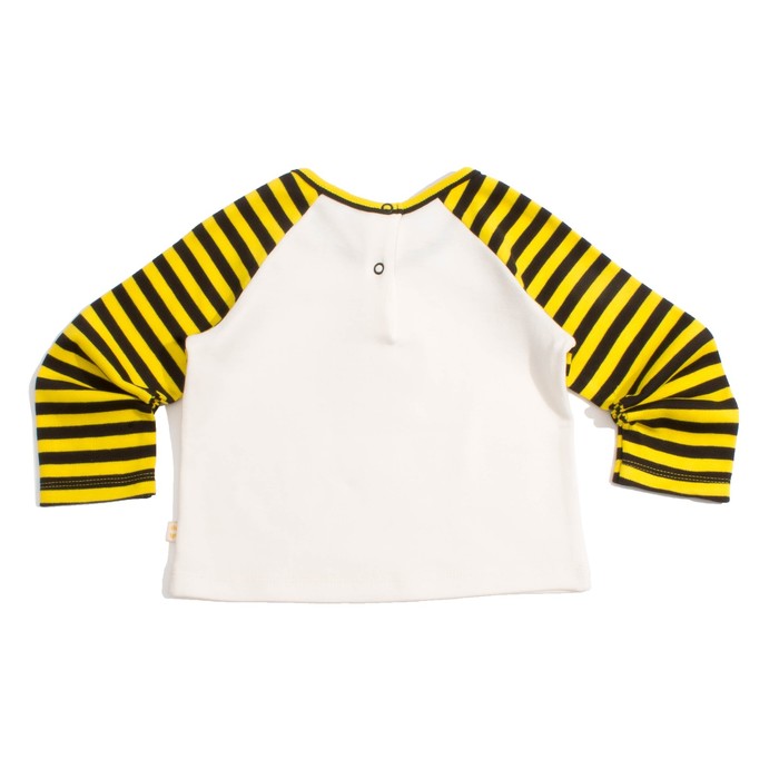 Лонгслив для девочки "Black_cat" экрю, рост 116 см, цвет белый КФ-130А