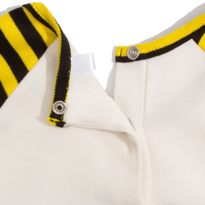 Лонгслив для девочки "Black_cat" экрю, рост 116 см, цвет белый КФ-130А