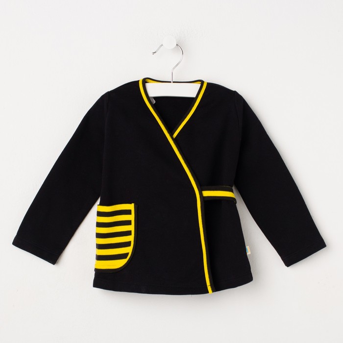 Жакет для девочки "Black_cat", рост 80 см, цвет чёрный/жёлтый ЖК-137_М