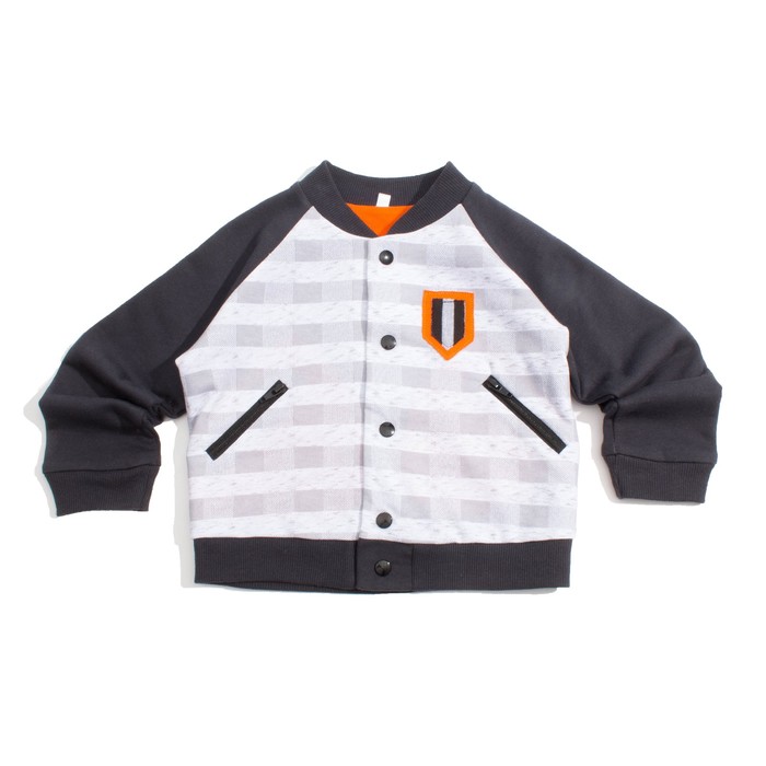 Куртка-бомбер для мальчика "Dandy", рост 80 см, тёмно-серый Кр-148А_М