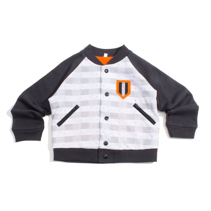 Куртка-бомбер для мальчика "Dandy", рост 86 см, тёмно-серый Кр-148А_М