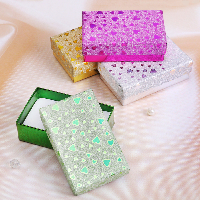 Коробочка подарочная под набор "Сердечек россыпь", 5*8*2, цвет МИКС, вставка белая