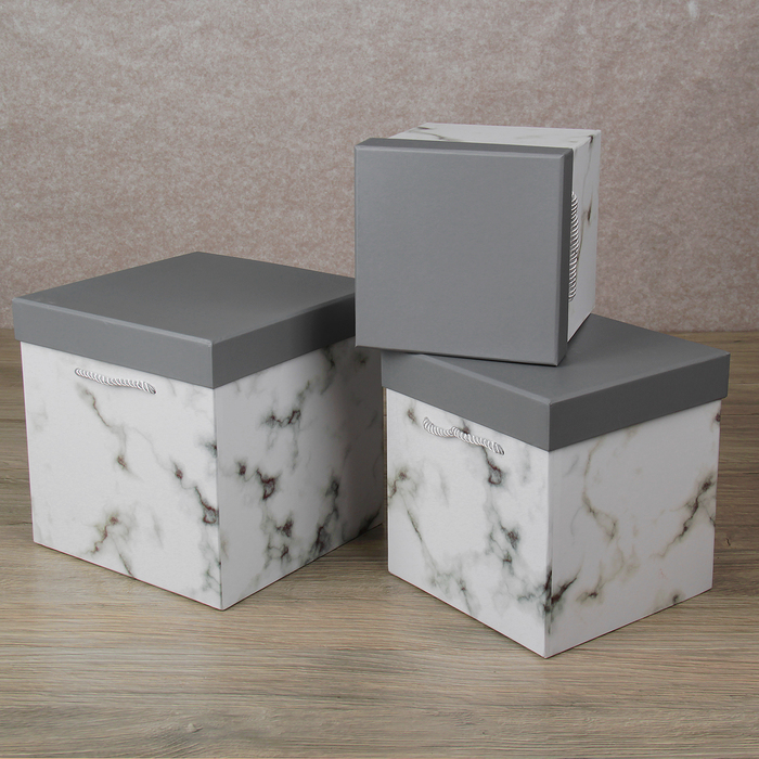 Набор коробок 3в1, 21 х 21 х 21 - 15 х 15 х 18 см