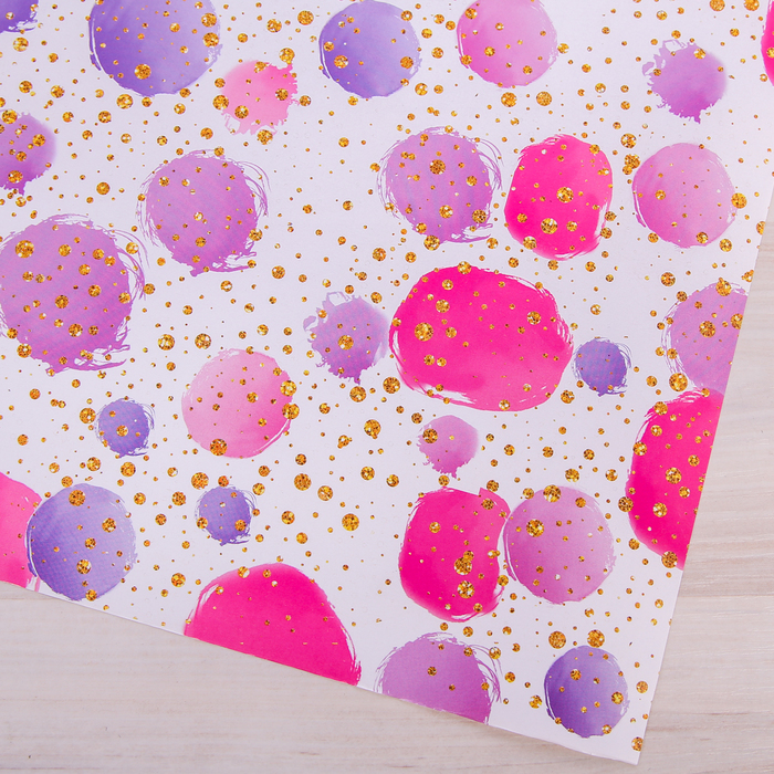 Бумага упаковочная глянцевая "Яркие эмоции", 70 х100 см