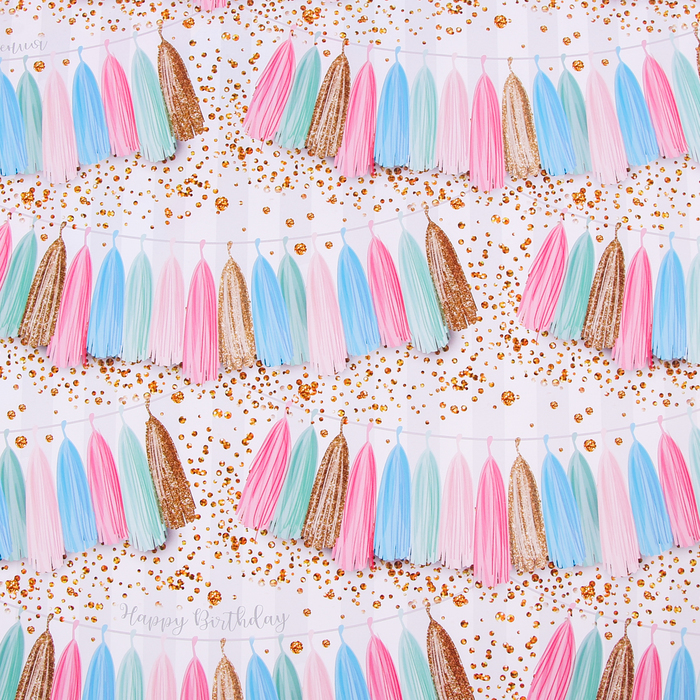 Бумага упаковочная глянцевая "Праздничная гирлянда", 70 х100 см