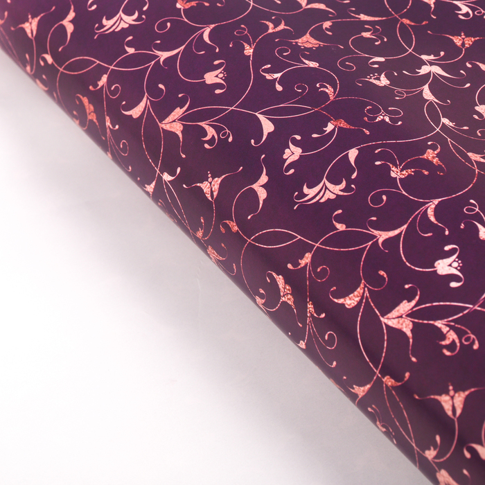 Бумага упаковочная глянцевая "Цветочный узор", 70 х 100 см