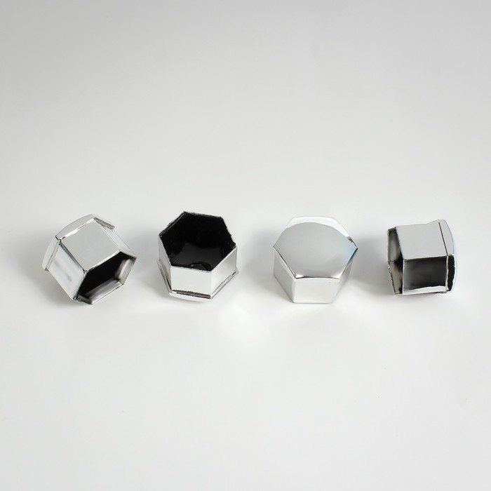 Колпачки на гайки и болты, хром серебро, 17 мм, набор 20 шт.