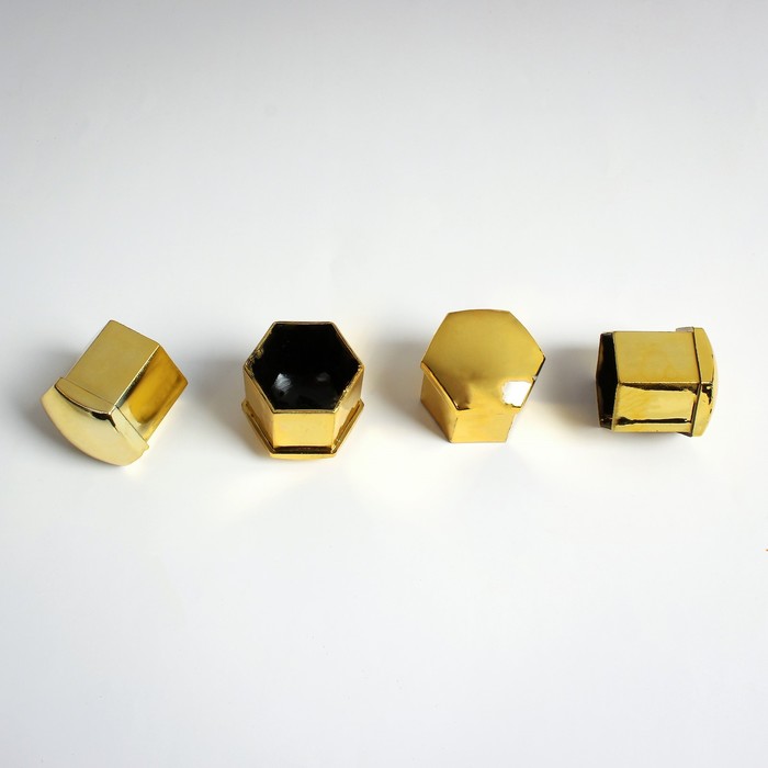 Колпачки на гайки и болты, хром золото, 19 мм, набор 20 шт.