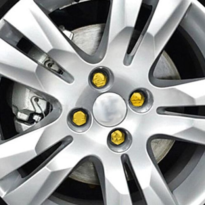 Колпачки на гайки и болты, хром золото, 19 мм, набор 20 шт.