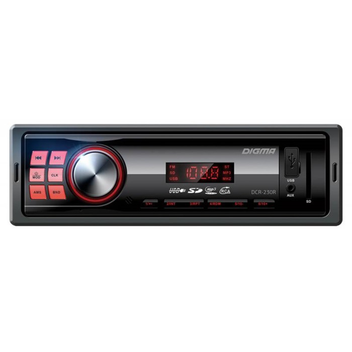 Автомагнитола Digma DCR-230R 1din