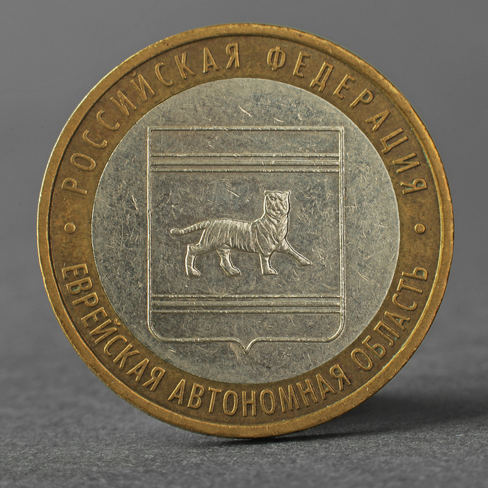 Монета "10 рублей 2009 РФ Еврейская автономная область ММД"