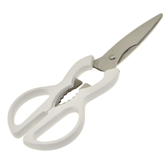 Ножницы кухонные (белые ручки) 20,5 см