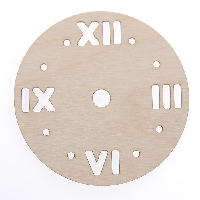 Циферблат из фанеры для чайного домика "Классика" 8,5х8,5 см