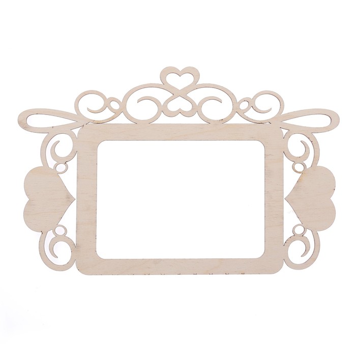 Фоторамка из фанеры для фото 9x13 "Сердечная" 15,5х24 см