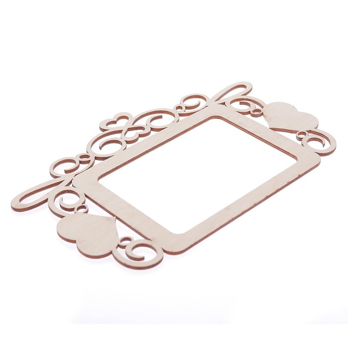 Фоторамка из фанеры для фото 9x13 "Сердечная" 15,5х24 см