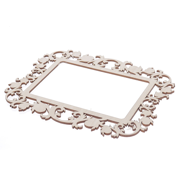 Фоторамка из фанеры для фото 10x15 "Резная кромка" 17,5х22,5 см