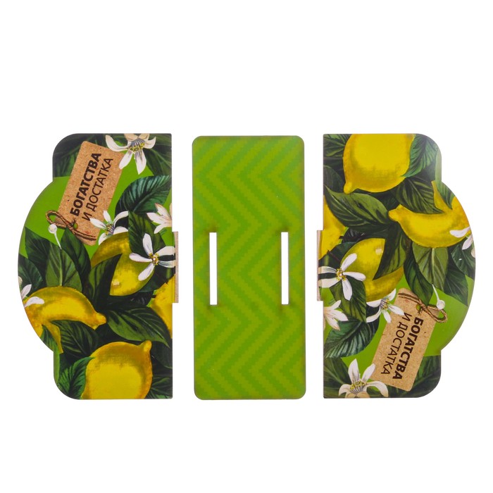 Салфетница деревянная "Богатства и достатка" лимоны