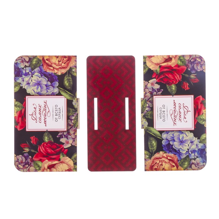 Салфетница деревянная "Для самых любимых" цветы